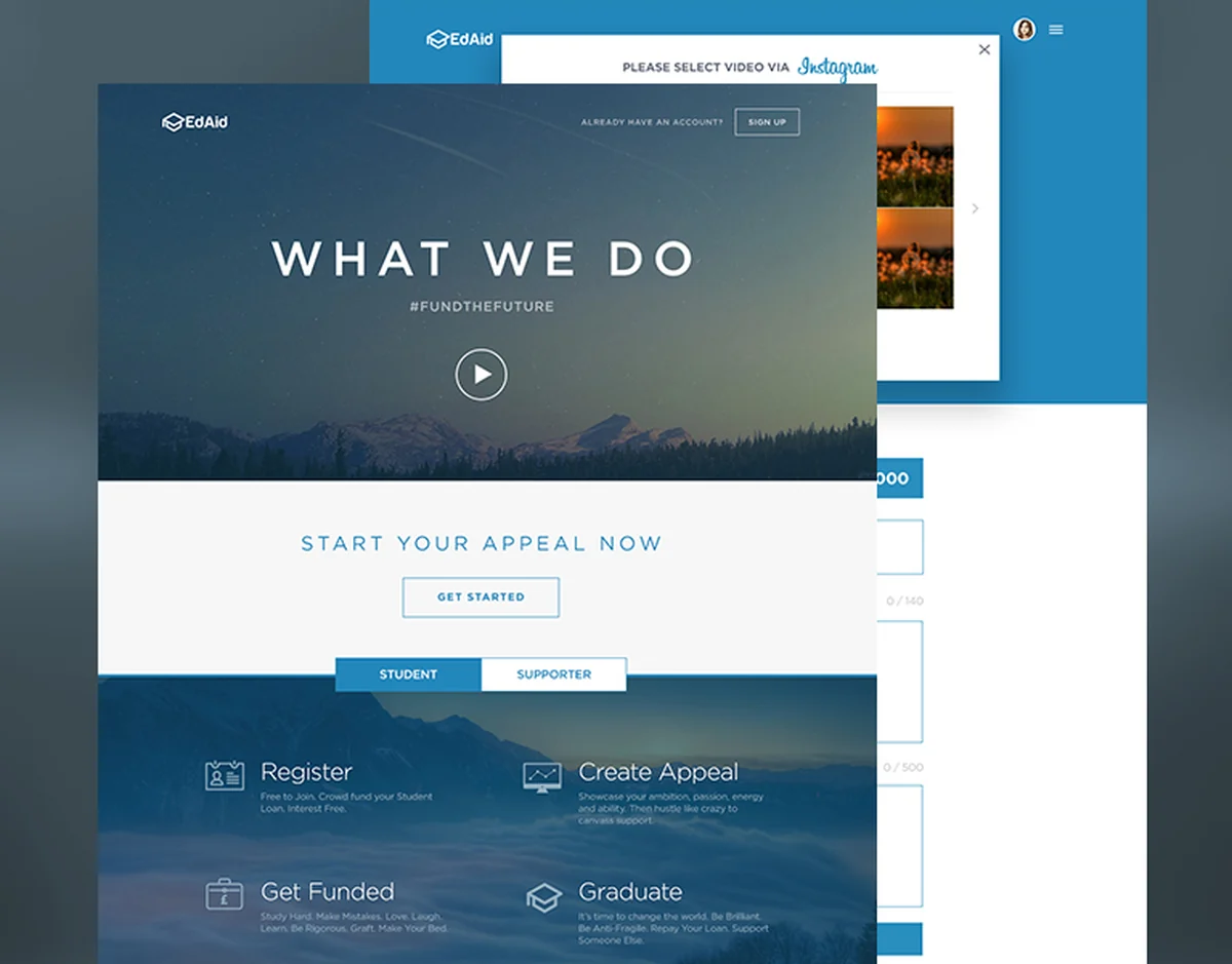 The EdAid Foundation website design
